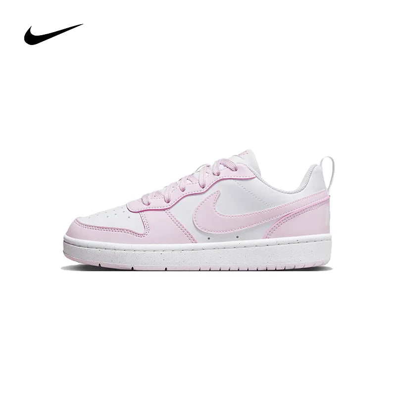 Nike Court Borough Comfortable and Versatile Youth Nike Shoes Anti slip and Durable Children Board Shoes Low cut Women Shoes