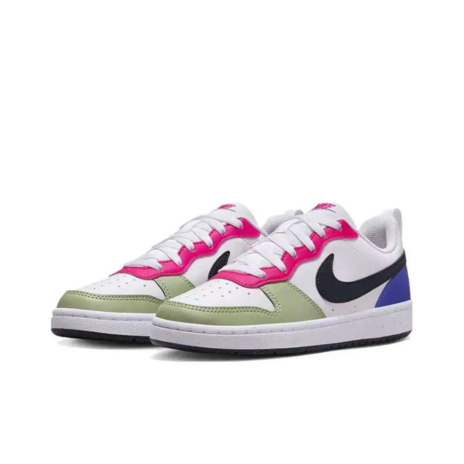 Nike Court Borough Comfortable and Versatile Youth Nike Shoes Anti slip and Durable Children Board Shoes Low cut Women Shoes