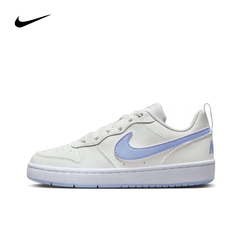 Nike Court Borough Comfortable and Versatile Youth Nike Shoes Anti slip and Durable Children Board Shoes Low cut Women Shoes