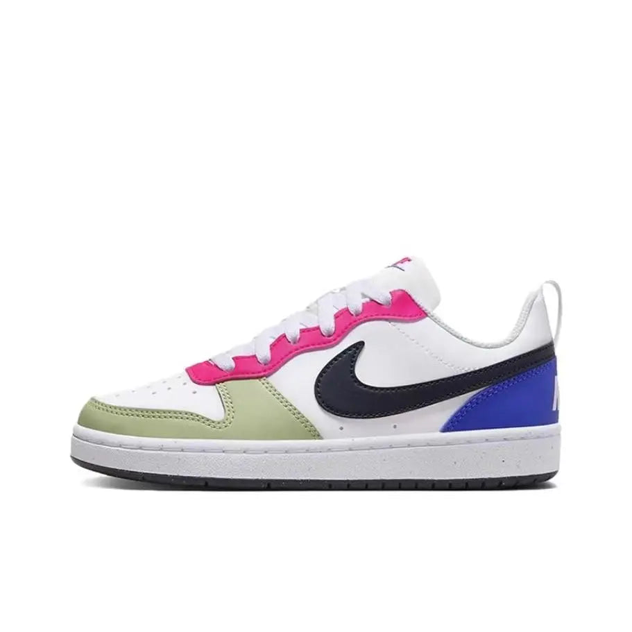 Nike Court Borough Comfortable and Versatile Youth Nike Shoes Anti slip and Durable Children Board Shoes Low cut Women Shoes